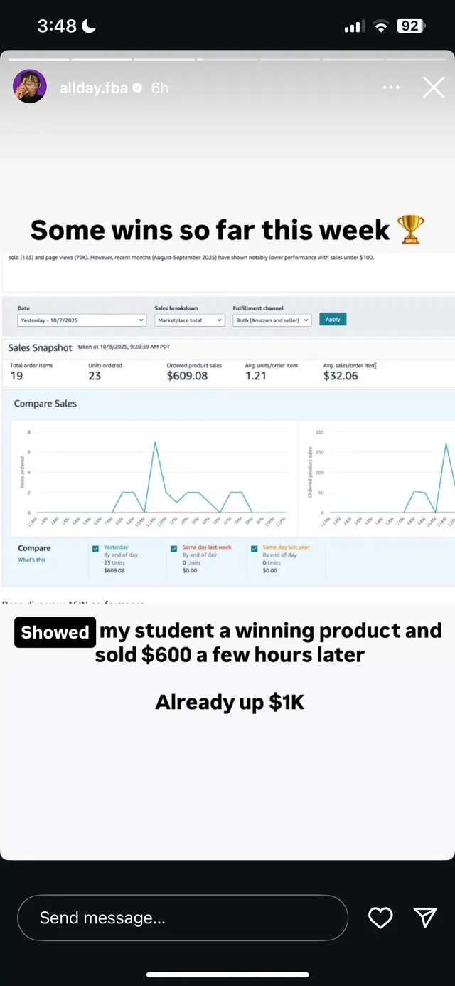 Student Amazon sales screenshot